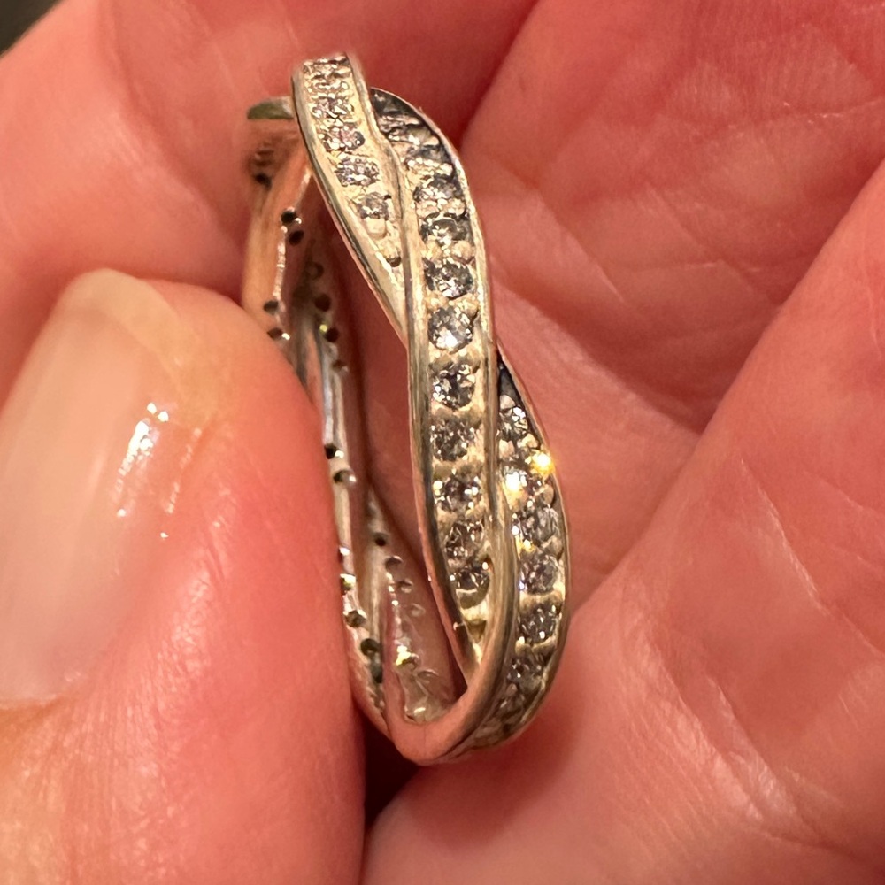 Pandora Silver Twisted Ring - Picture 2 of 7
